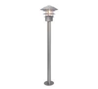 Netlighting Helsingor Outdoor 1 Light Bollard Lantern Silver IP44 E27 Netlighting Silver