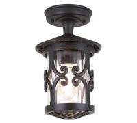 Netlighting Hereford 1 Light Outdoor Ceiling Lantern Black E27 Netlighting Black