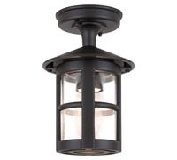 Netlighting Hereford 1 Light Outdoor Flush Lantern Light Black IP43 E27 Netlighting Black