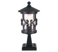 Netlighting Hereford 1 Light Outdoor Pedestal Light Black E27 Netlighting Black