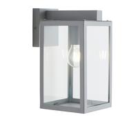 Netlighting Hestia Glass Panel Outdoor Wall Lantern Silver IP44 Netlighting Silver