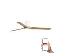 Netlighting Heywood Tub 132cm Smart Ceiling Fan White Pine Blades Netlighting White