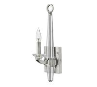 Netlighting Hinkley Ascher 1 Light Wall Light Polished Nickel in Grey Netlighting Grey