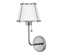 Netlighting Hinkley Clarke Wall Lamp Shade Nickel White Metal Shade 1x E27 in Grey Netlighting Grey
