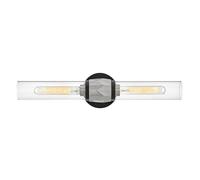 Luminosa Lighting Elstead Hinkley Ellison Bathroom Wall Lamp Contemporary Black, Brushed Nickel Ip44 2X E27
