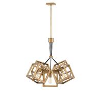 Netlighting Hinkley Fredrick Ramond Ensemble 5 Light Pendant Brushed Bronze in Brown Netlighting Brown