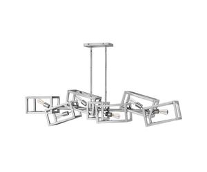 Netlighting Hinkley Fredrick Ramond Ensemble 6 Light Pendant Polished Nickel in Grey Netlighting Grey