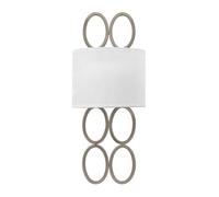 Netlighting Hinkley Fredrick Ramond Jules 2 Light Wall Light Brushed Nickel in Grey Netlighting Grey