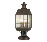 Netlighting Hinkley Nantucket Outdoor Pedestal Light Aged Brass IP44 in Yellow Netlighting Yellow