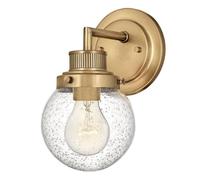 Netlighting Hinkley Poppy Bathroom Wall Lamp Heritage Brass IP44 in Yellow Netlighting Yellow