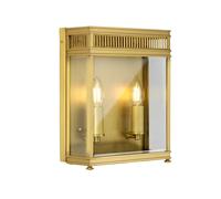 Netlighting Holborn Outdoor Wall Lantern Brushed Brass IP44 in Yellow Netlighting Yellow
