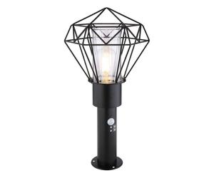 Netlighting Horace PIR Outdoor Pedestal Light Black IP44 1x E27 Netlighting Black