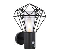 Netlighting Horace PIR Outdoor Wall Lamp Black IP44 1x E27 Netlighting Black