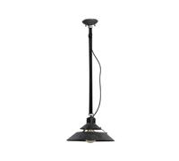 Netlighting Industrial Dome Ceiling Pendant 40W E27 Medium Oxide Metal Black Belt Netlighting Black