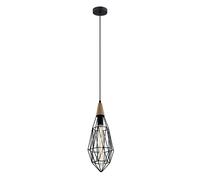 Netlighting Industrial & Retro Hanging Pendant Black 1 Light with Cage Shade E27 Netlighting Black