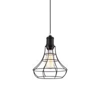 Netlighting Industrial & Retro Hanging Pendant Black Black Metal Shade E27 Netlighting Black