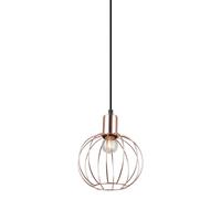Netlighting Industrial & Retro Hanging Pendant Black Copper Shade E27 in Rose Gold Netlighting Rose Gold