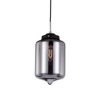 Netlighting Industrial & Retro Hanging Pendant Black Glass Shade E27 Netlighting Black