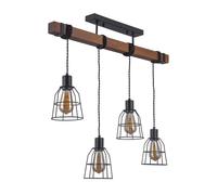 Netlighting Industrial & Retro Hanging Pendant Black Matt 4 Light E27 Netlighting Black