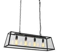 Netlighting Industrial & Retro Hanging Pendant Black Matt 4 Light E27 Netlighting Black