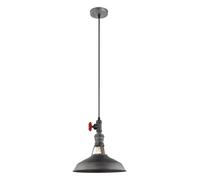 Netlighting Industrial & Retro Hanging Pendant Grey Black Grey Shade E27 Netlighting Grey