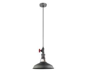 Netlighting Industrial & Retro Hanging Pendant Grey Black Grey Shade E27 Netlighting Grey