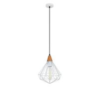 Netlighting Industrial & Retro Hanging Pendant White 1 Light E27 Netlighting White