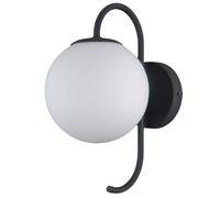 Netlighting Industrial & Retro Wall Lamp Black 1 Light with White Shade G9 Netlighting Black