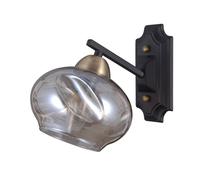 Netlighting Industrial & Retro Wall Lamp Black Matt Cognac Shade E14 Netlighting Black