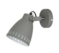 Netlighting Industrial & Retro Wall Lamp Satin Grey 1 Light with Grey Shade E27 Netlighting Grey