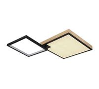 Luminosa Lighting Luminosa Jacky 86X55Cm Integrated Led Semi Flush Ceiling Light Matt Black 2X Led Dimmable 2700-6500K Remote Control