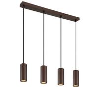 Netlighting James Bar Pendant Ceiling Light Bronze Colored Matt 4x GU10 in Brown Netlighting Brown