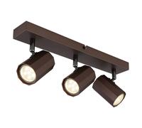 Netlighting James Ceiling Spotlight Bar Bronze Colored Matt 3x GU10 in Brown Netlighting Brown