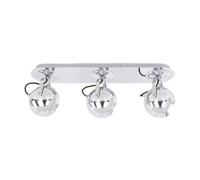 Netlighting James Modern 3 Light Ceiling Spotlight Bar GU10 in Silver Netlighting Silver