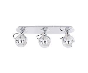 Netlighting James Modern 3 Light Ceiling Spotlight Bar GU10 in Silver Netlighting Silver