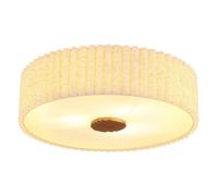 Netlighting Jannie Cylindrical Ceiling Light Matt Sand Linen Shade 3x E27 in Beige Netlighting Beige