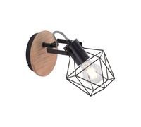 Netlighting Jaro Wire Single Spotlight Natural Wood 1xE27 in Brown Netlighting Brown