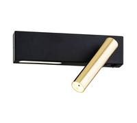 Netlighting Jasper Reading Wall Light Black Structure Brass Steel 3000K Netlighting Black