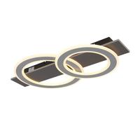 Netlighting Jayden 2 Ring Semi Flush Ceiling Light Anthracite 2x LED 3000K in Grey Netlighting Grey