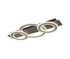 Netlighting Jayden 3 Ring Semi Flush Ceiling Light Anthracite 3x LED 3000K in Grey Netlighting Grey