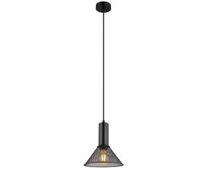 Netlighting Jedd Dome Pendant Ceiling Light Matt Black 1x E27 Netlighting Black