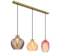 Netlighting Jessica Bar Pendant Ceiling Light Gold Colours Matt Glass Shade 3x E27 Netlighting Gold