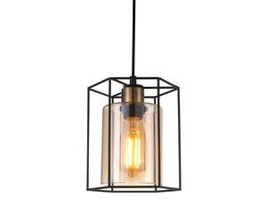 Netlighting Kalula Industrial Retro 1 Light Lanterns Pendant Ceiling Light E27 in Black Netlighting Black