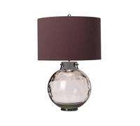 Netlighting Kara Table Lamp Smoke Faux Silk Shade in Grey Netlighting Grey