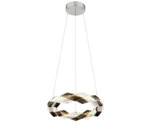 Netlighting Karilion 37cm Pendant Ceiling Light Chrome LED 4000K in Grey Netlighting Grey