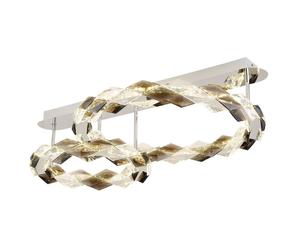 Netlighting Karilion Integrated LED Semi Flush Ceiling Light Chrome 2x LED 4000K in Grey Netlighting Grey