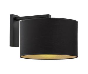 Netlighting Karin Wall Lamp With Shade Black With Golden Mean Black Structure Netlighting Black