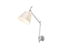 Netlighting Karis Wall Light Silver Chrome E27 Cream Pearl Shade Netlighting Silver
