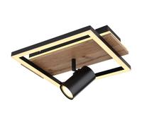 Netlighting Kassu 32x27cm Semi Flush Ceiling Light Matt Black LED 3000K | Size: 32x27 cm Netlighting Black 32x27 cm