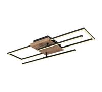 Netlighting Kendra 80x20cm Semi Flush Ceiling Light Matt Black 2x LED 3000K | Size: 80x20 cm Netlighting Black 80x20 cm